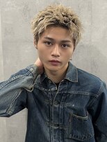 ラベル 渋谷(LAVEL)&nbsp;スパイキーショート/ブロンド/ブリーチカラー/抜きっぱなし