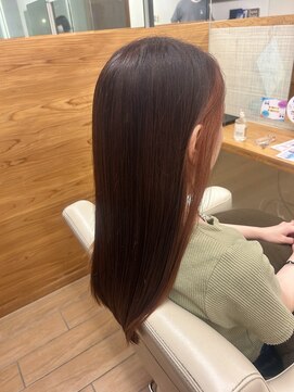 ファースト 長町店(first) 《インナーカラー》オレンジピンクカラー