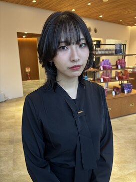 【あんstyle】黒髪レイヤーウルフでクールに！