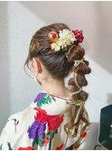 【misa】卒業式ヘアセット/成人式/ポニーテールたまねぎアレンジ