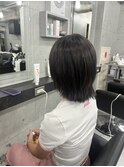 小顔ひし形 レイヤーカット 透明感カラー