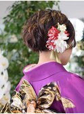 華やか着付けヘアセット
