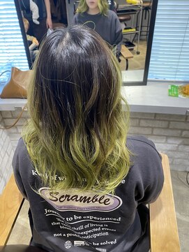 エイトセカンド 新宿三丁目店(EIGHT second) カーキアッシュバレイヤージュ【EIGHT second】仙頭