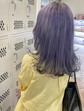 サンク 原宿 表参道(cinq) ラベンダーカラー ブルーラベンダー パープルカラー 裾カラー