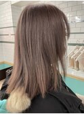 ダブルカラーケアブリーチベージュカラーハイトーンカラーボブ
