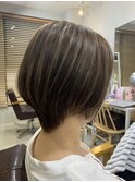 奥行きショート白髪染め白髪ぼかし＊マロンベージュ40代50代
