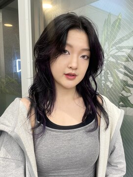 レコ(LECO) ロングレイヤーカットハイライトポイントブリーチパープルカラー