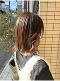 切りっぱなしボブ/エアリーロング/美髪のススメ/ピンクブラウン
