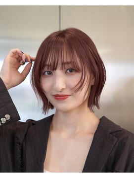 ジョエミバイアンアミ(joemi by Un ami) レイヤーボブ/ボルドーカラー