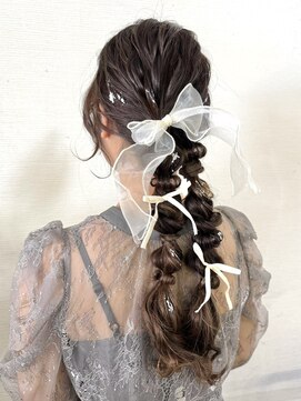 ベルクープ 永山店(BELLE COUPE) 編みおろしツインポニー