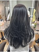 ザクザクレイヤーをワンカール巻いたバックスタイル
