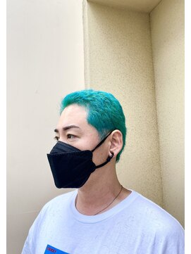 チャコレ パーチ 北千住店(Chacolle perch) "夏を彩るターコイズブルー"で魅せるメンズショート