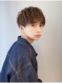 フェザーパーマ刈り上げショートブルーグレー横浜