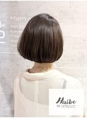 30代40代白髪ぼかしボブ