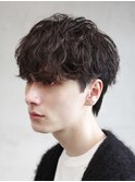 武蔵小杉緩めビジネスショートシャドウパーマ刈り上げマッシュ