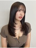 ミディアムレイヤーカット/髪質改善/内巻き/縮毛矯正
