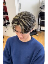 ビカム 名駅(become) 金メッシュニュアンスフェザーパーマ