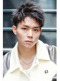 アップバング爽やか秋ショートメンズヘアツーブロック