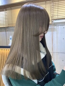 ワンズ リー 上大岡店(One's ly) レイヤーカット/ウェットヘア/オリーブベージュ[上大岡]