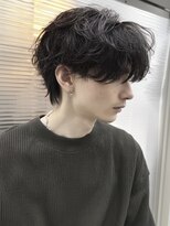 イル 長岡(iLe.)&nbsp;パーマ/サーフカール/スパイキーショート/ブルーブラック