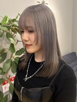 ジアン バイ ミルボン NU茶屋町+(GIEN by milbon) ブリーチあり/グレージュ/シルバー/透明感カラー/吉岡美音