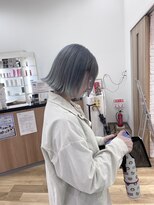 キセイ イオンモール新利府北館店(KISEI)&nbsp;ブリーチでつくるブルージュ×切りっぱなしボブ【10代～30代】