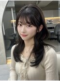 小顔　顔まわり　韓国　レイヤー