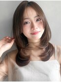 モテ髪イメチェン艶感外ハネボブミルクブラウン夏こなれヘアF