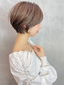 ベック ヘアサロン(BEKKU hair salon) 大人可愛い20代30代絶壁解消丸みショートボブひし形黒髪
