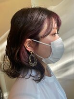 エンレイ(enRei)&nbsp;20代30代40代大人かわいいゆるふわカールインナーカラーオレンジ