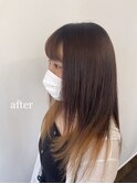 縮毛矯正　 after 毛先ブリーチ