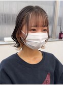 前髪インナーカラーベージュ！