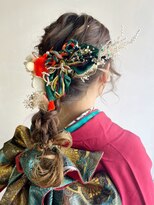 ラトリエコンタン(L´atelier Content)&nbsp;水引 金箔 成人式ヘア 卒業式ヘア 袴ヘア 振袖ヘア【津田沼】