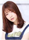 大人可愛い小顔カット美髪ツヤ髪斜めバング小顔レイヤーA3