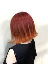 ファイブバイジエクト 堀江(FIVE by The Ect)&nbsp;レッド×裾カラーボブ