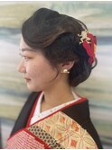 成人式当日ヘアアレンジ+着付け14000円