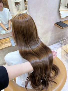 ロンドローズ 名古屋(Lond damaskRose) 学割 ブリーチなしダブルカラー ブリーチ 髪質改善 ボブ ＊396