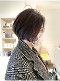 【CROP】ショートボブ×暖色カラー×ボルドーベージュ