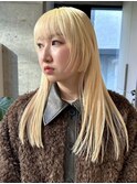 ミルクティーベージュダブルカラーケアブリーチインナーカラー