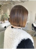 ナチュラルボブ#くすみベージュ@20代/30代