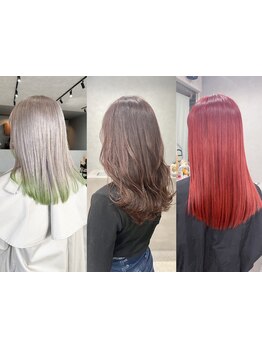 ベテランスタイリストが丁寧にカウンセリング。始めてのカラーやハイトーンもお任せください◎
