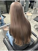 くびれヘア/アプリコットオレンジ/夏のヘアアレンジ/梅田