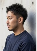 ▼アップバング/メンズカット/ツーブロック/ビジネスマン