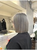 ホワイトベージュ タッセルボブ ダブルカラー