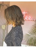 【attee...hair&nail】バレイヤージュ×ロブボブ