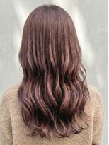 Lunohair髪質改善/縮毛矯正/白髪染め/トリートメント/レイヤー【4/1OPEN（予定）】&nbsp;髪質改善×透け感たっぷりのローズピンクカラーで柔らかウェーブ