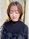 メルティカラー似合わせカット小顔薄め前髪外ハネショートボブ