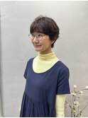 大人女性×トップがふんわり　ケアパーマ　ショート