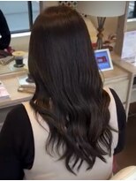 アース 郡山コスモス通り店(HAIR&MAKE EARTH)&nbsp;ダークブラウンの韓国風ウェーブロング
