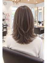 ネイヴスヘアー 香椎照葉店(Neivs Hair)&nbsp;透明感カラーと髪質改善で叶える軽やかレイヤーミディ